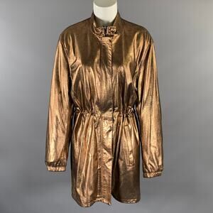NEIMAN MARCUS Size M Copper Metallic Parka Jacket